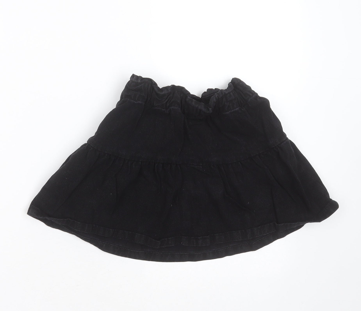 LEFTIES Girls Black  Cotton Mini Skirt Size 9-10 Years  Regular