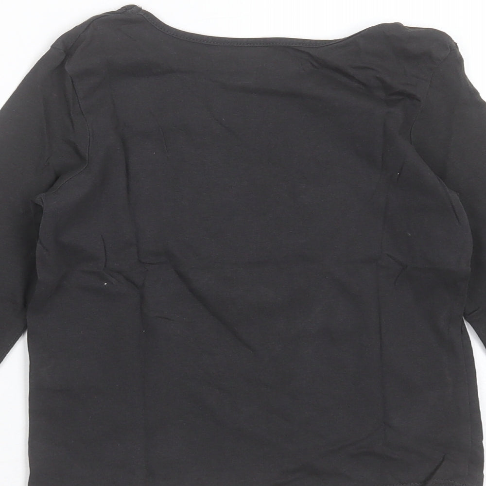 INEXTENSO Girls Grey  Cotton Basic T-Shirt Size 8 Years Round Neck  - heart