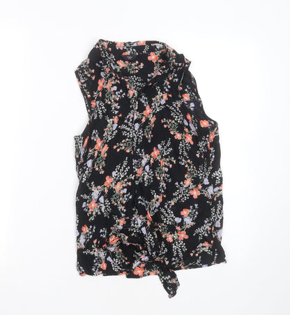 Womens UK Size 8 M&Co Black Basic Blouse