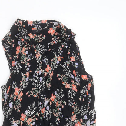 Womens UK Size 8 M&Co Black Basic Blouse