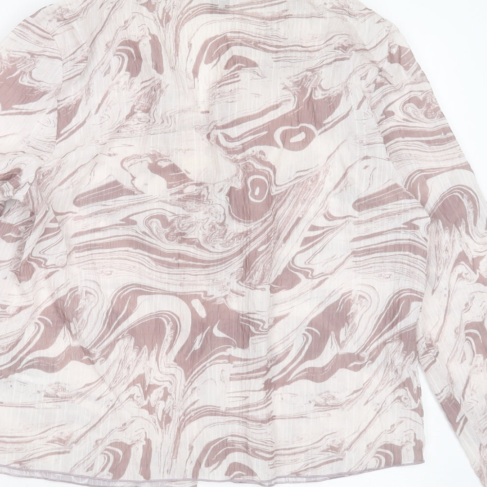 Primark Womens Purple  Polyester Basic Blouse Size 10 Collared