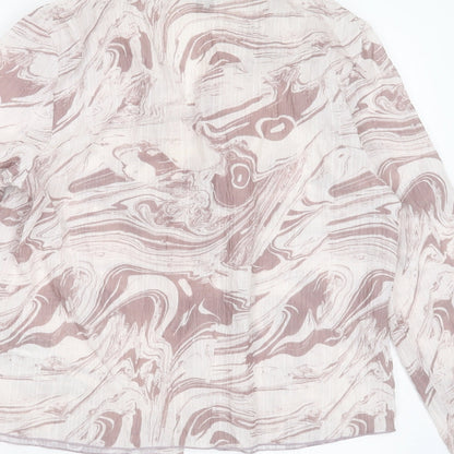 Primark Womens Purple  Polyester Basic Blouse Size 10 Collared