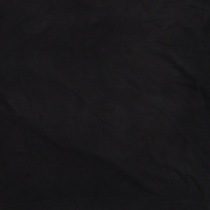 Atlantic Bay Mens Black V-Neck  Acrylic Pullover Jumper Size M