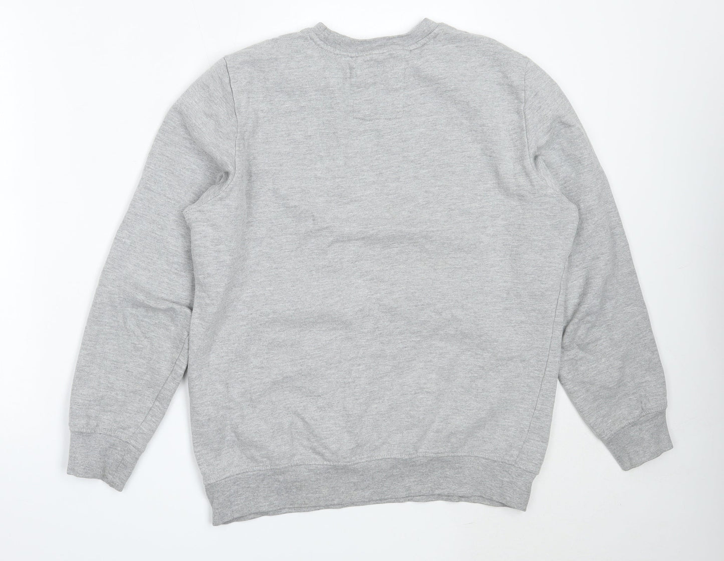 Bershka Womens Grey  Cotton Pullover Sweatshirt Size S