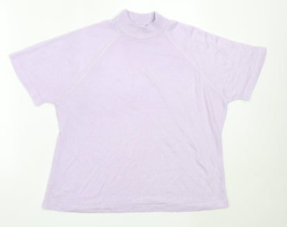 George Womens Purple High Neck  Acrylic Pullover Jumper Size 18