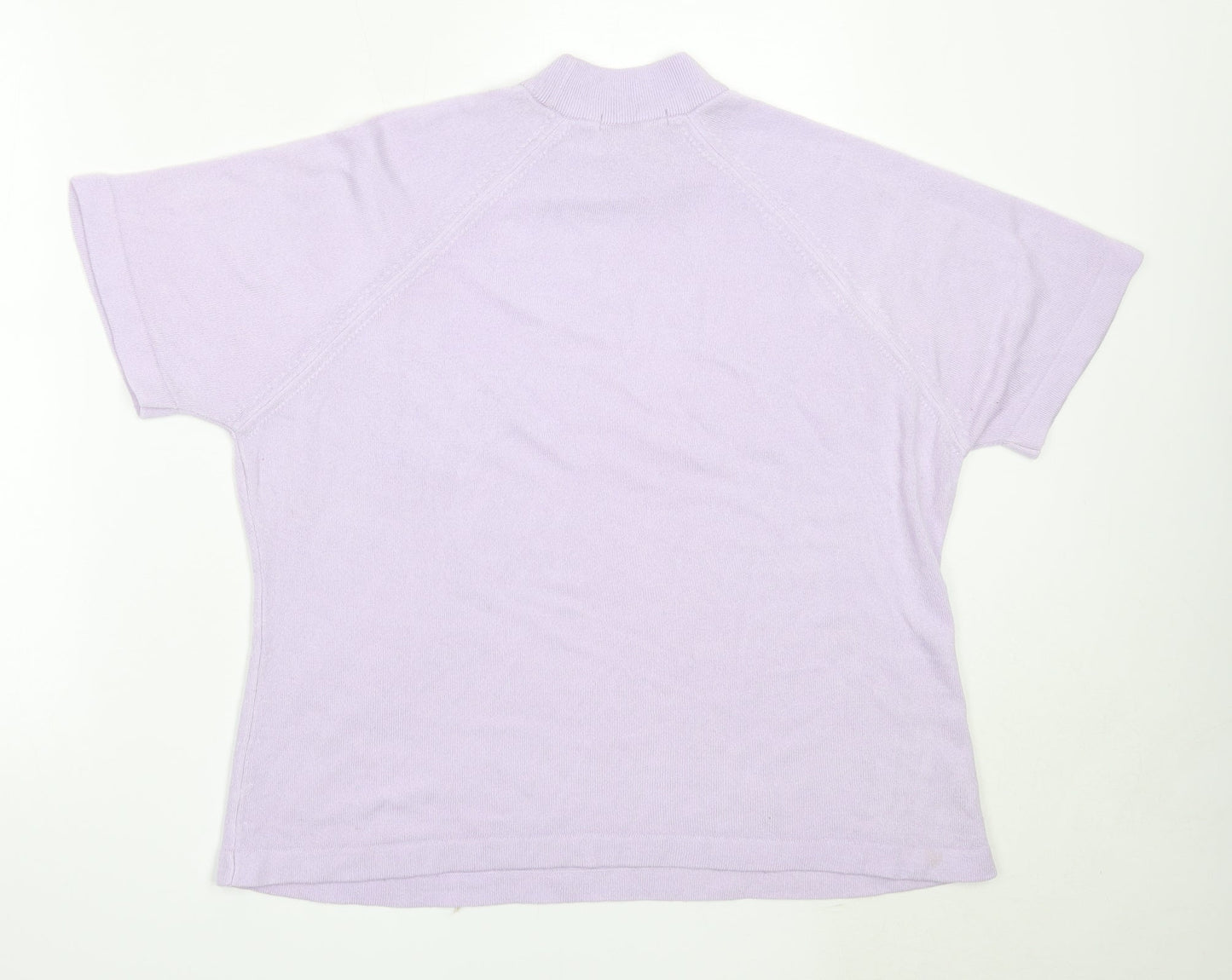 George Womens Purple High Neck  Acrylic Pullover Jumper Size 18