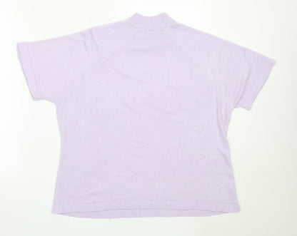 George Womens Purple High Neck  Acrylic Pullover Jumper Size 18