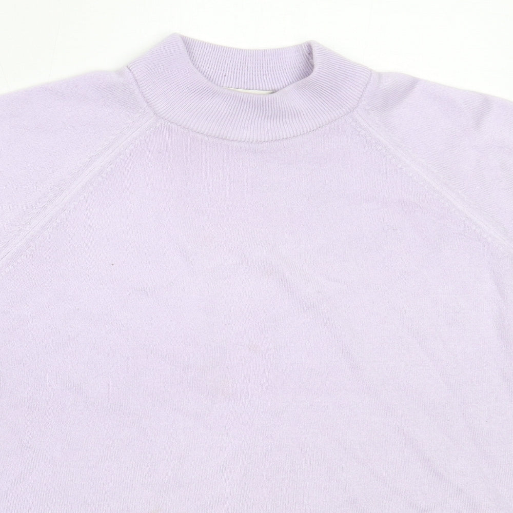 George Womens Purple High Neck  Acrylic Pullover Jumper Size 18