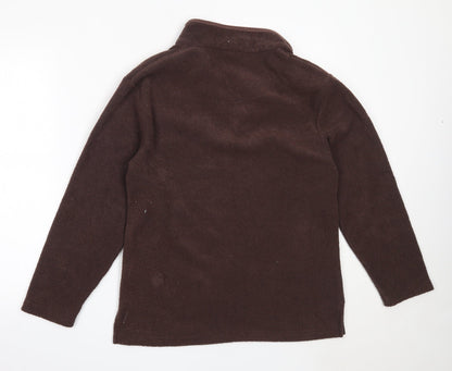 Bonmarché Womens Brown  Polyester Henley Sweatshirt Size S