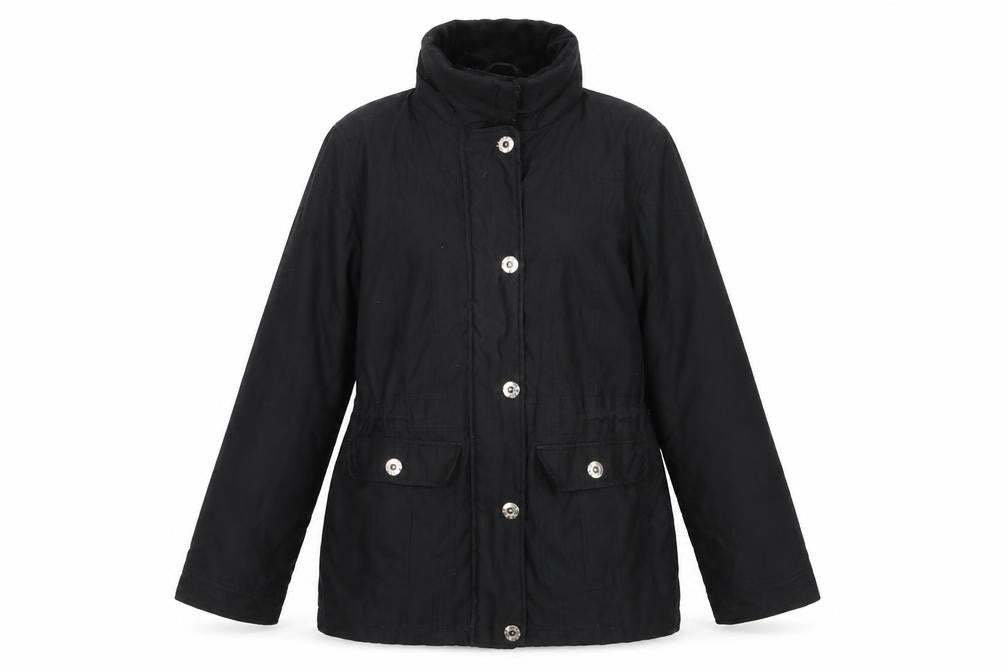 Per Una Womens Black   Overcoat Coat Size S