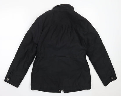 Per Una Womens Black   Overcoat Coat Size S