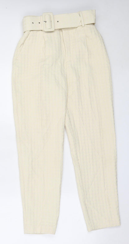 Womens UK Size 28 in Preworn Regular Fit Capri Ivory Trousers