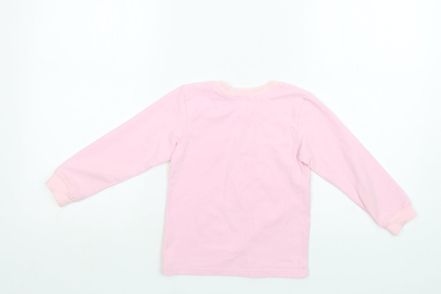 Baywell Girls Pink  Cotton Basic Blouse Size 4-5 Years Crew Neck  - Flamingo