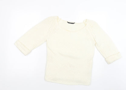 Womens UK Size 8 Miso Ivory Pullover Jumper