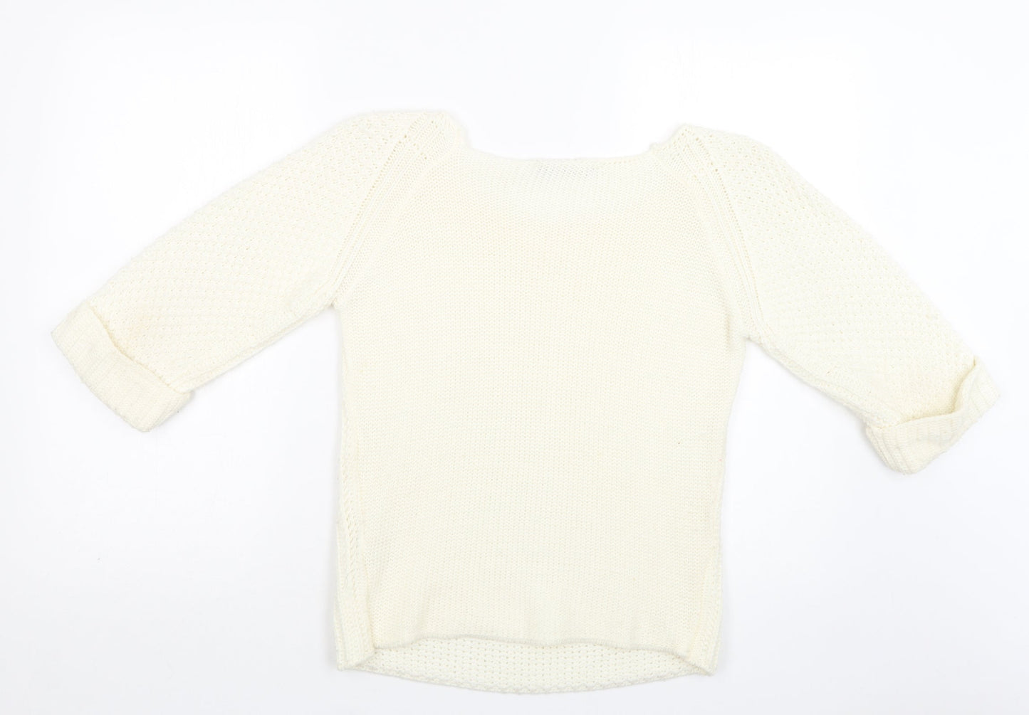 Womens UK Size 8 Miso Ivory Pullover Jumper