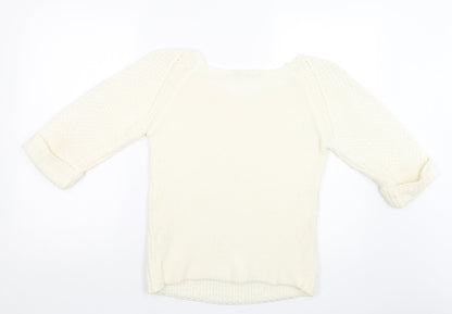 Womens UK Size 8 Miso Ivory Pullover Jumper