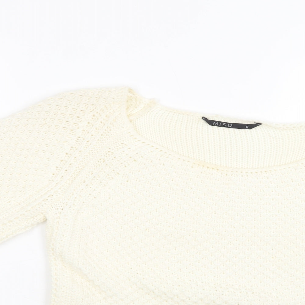 Womens UK Size 8 Miso Ivory Pullover Jumper