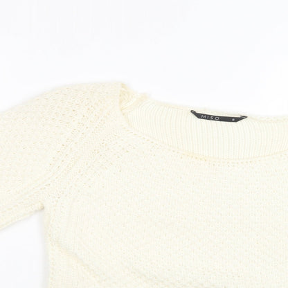 Womens UK Size 8 Miso Ivory Pullover Jumper