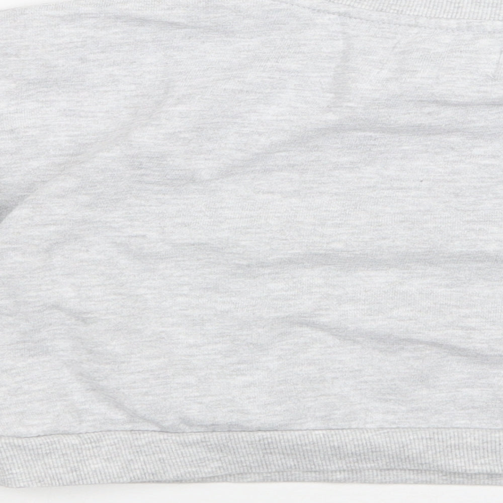 Jeff & Co Girls Grey  Cotton Pullover Sweatshirt Size 9-10 Years   - Positive Vibes
