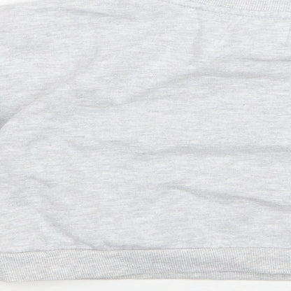 Jeff & Co Girls Grey  Cotton Pullover Sweatshirt Size 9-10 Years   - Positive Vibes