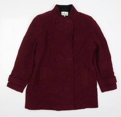 Womens UK Size 16 EWM Red Pea Coat