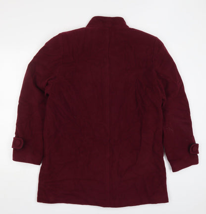 Womens UK Size 16 EWM Red Pea Coat