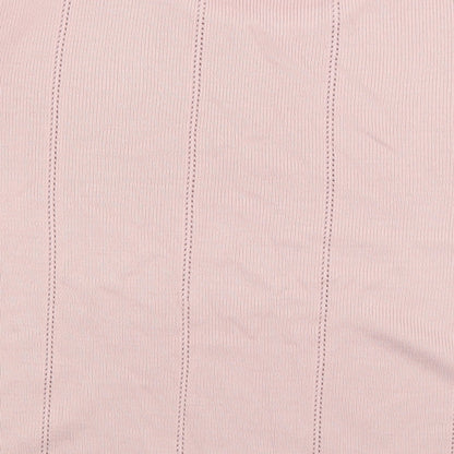 BHS Womens Pink Round Neck  Acrylic Pullover Jumper Size 16