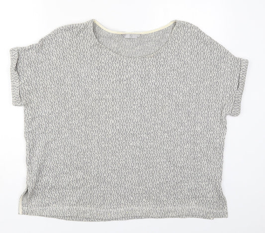 TU Womens Grey Round Neck  Polyester Pullover Jumper Size 16