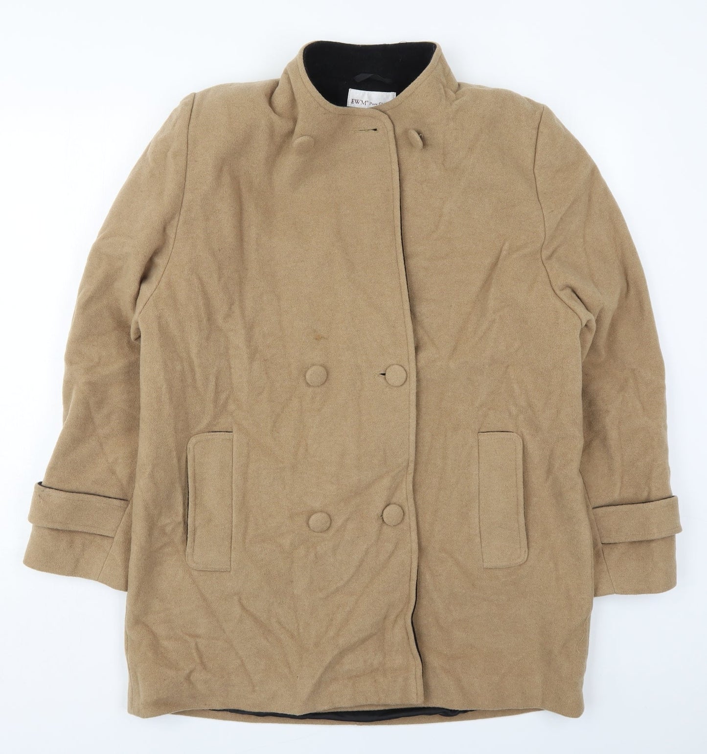 Womens UK Size 16 EWM Beige Pea Coat