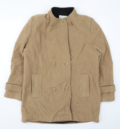 Womens UK Size 16 EWM Beige Pea Coat