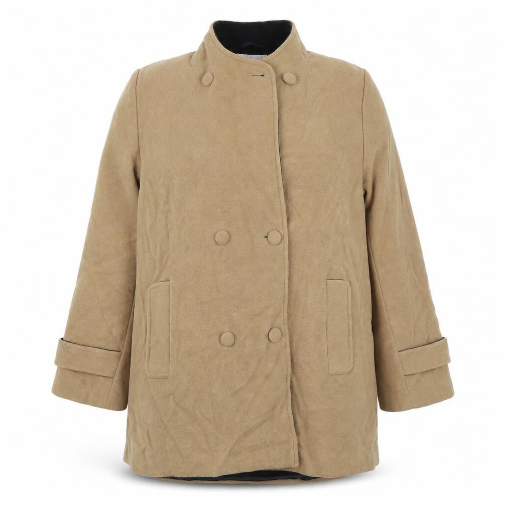 Womens UK Size 16 EWM Beige Pea Coat