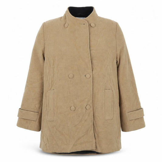 Womens UK Size 16 EWM Beige Pea Coat