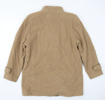Womens UK Size 16 EWM Beige Pea Coat