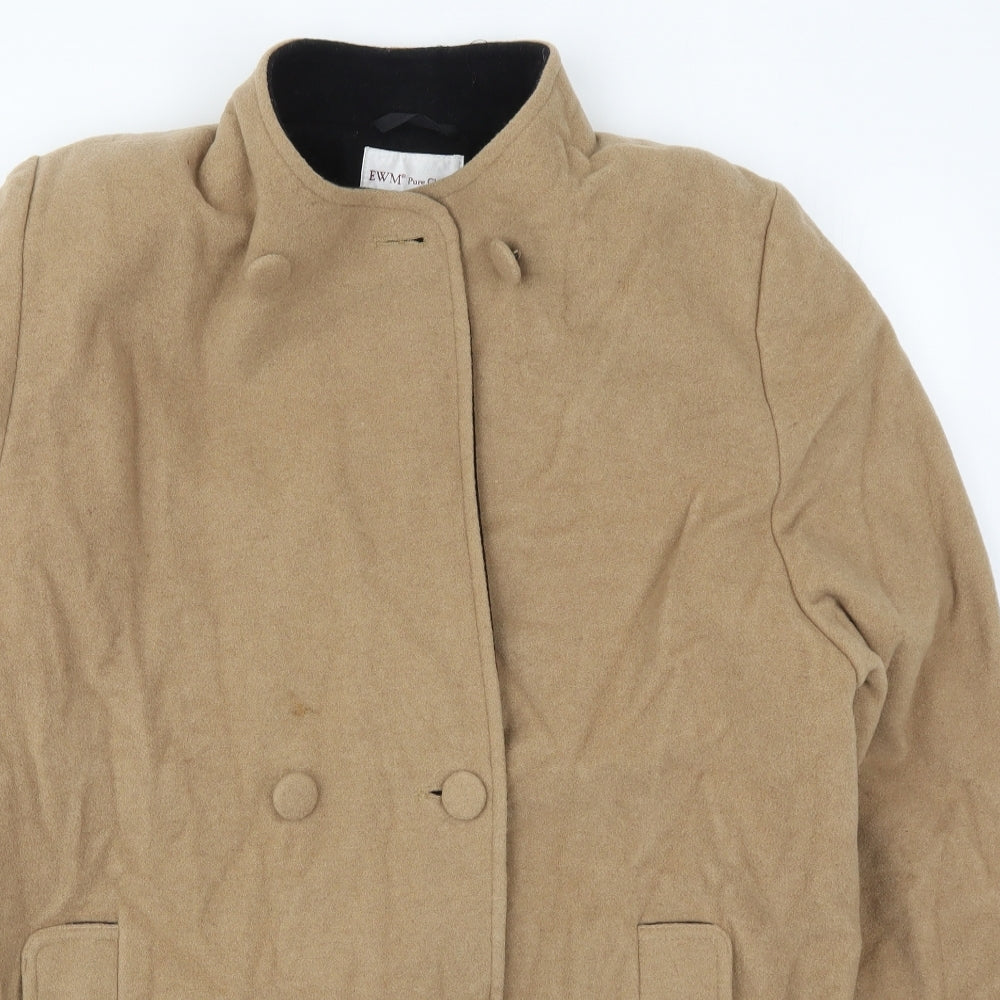 Womens UK Size 16 EWM Beige Pea Coat