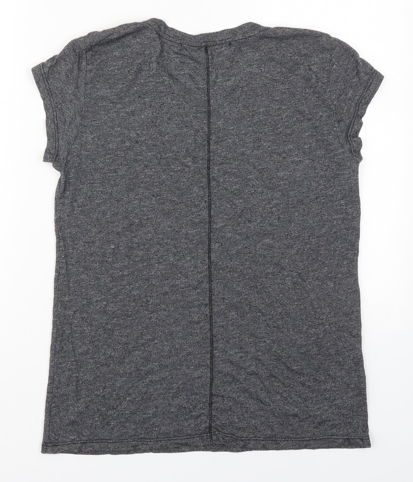 Michael Stans Womens Grey  Viscose Basic T-Shirt One Size Round Neck