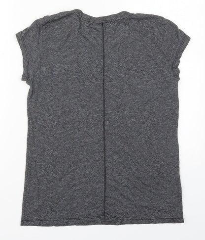 Michael Stans Womens Grey  Viscose Basic T-Shirt One Size Round Neck