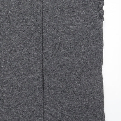 Michael Stans Womens Grey  Viscose Basic T-Shirt One Size Round Neck