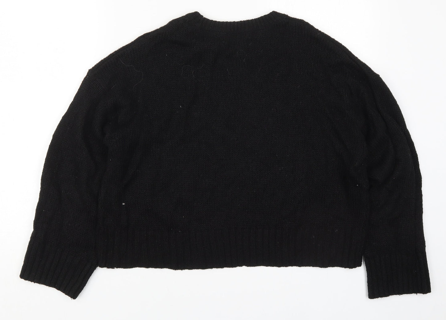 Womens UK Size L New Look Black Pullover Jumper