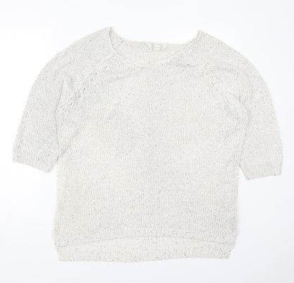 BHS Womens Grey Round Neck  Polyester Pullover Jumper Size 20