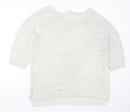 BHS Womens Grey Round Neck  Polyester Pullover Jumper Size 20