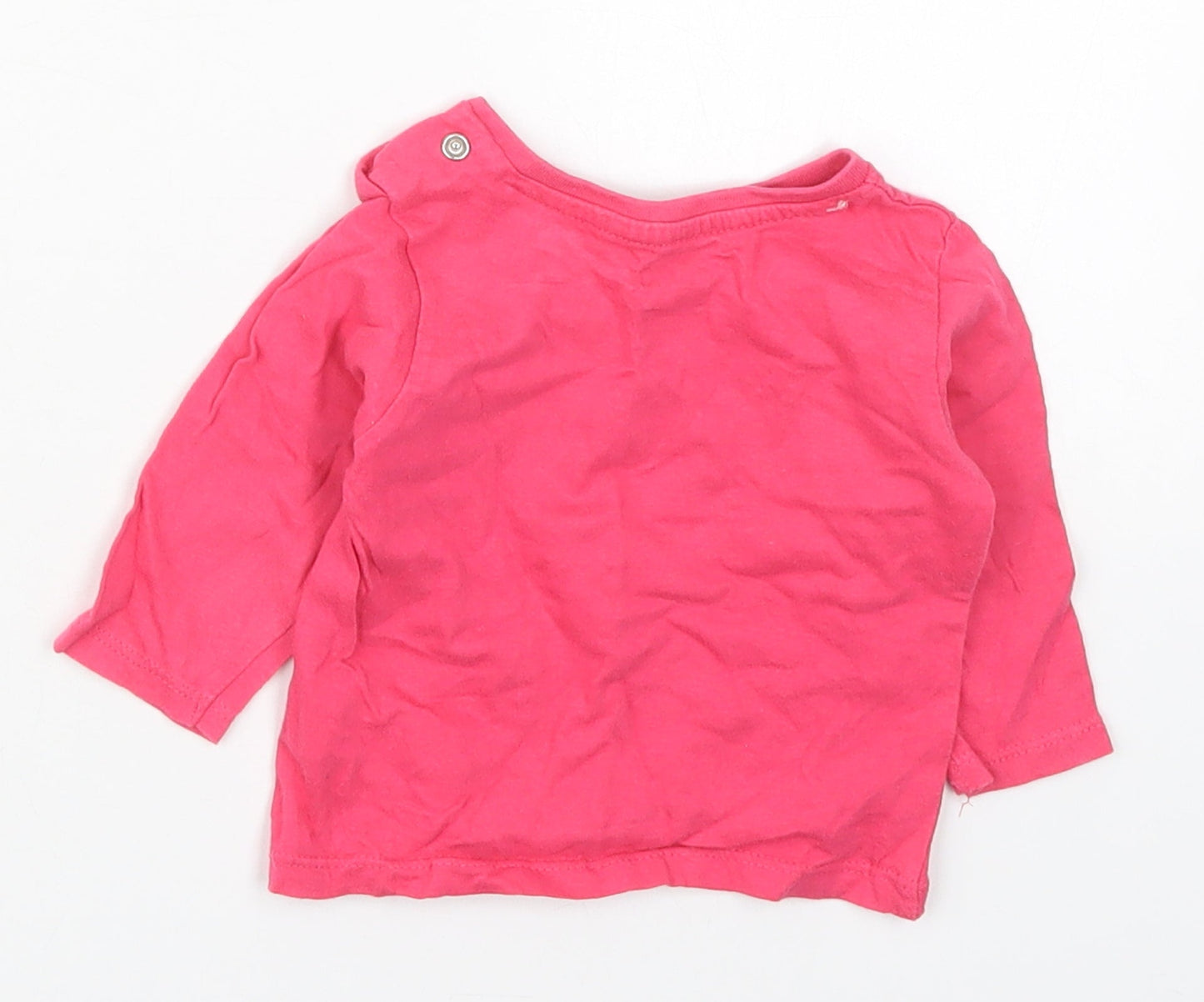 Primark Girls Pink  Cotton Basic T-Shirt Size 3-6 Months Crew Neck Pullover - I Believe in Unicorns and Fairies