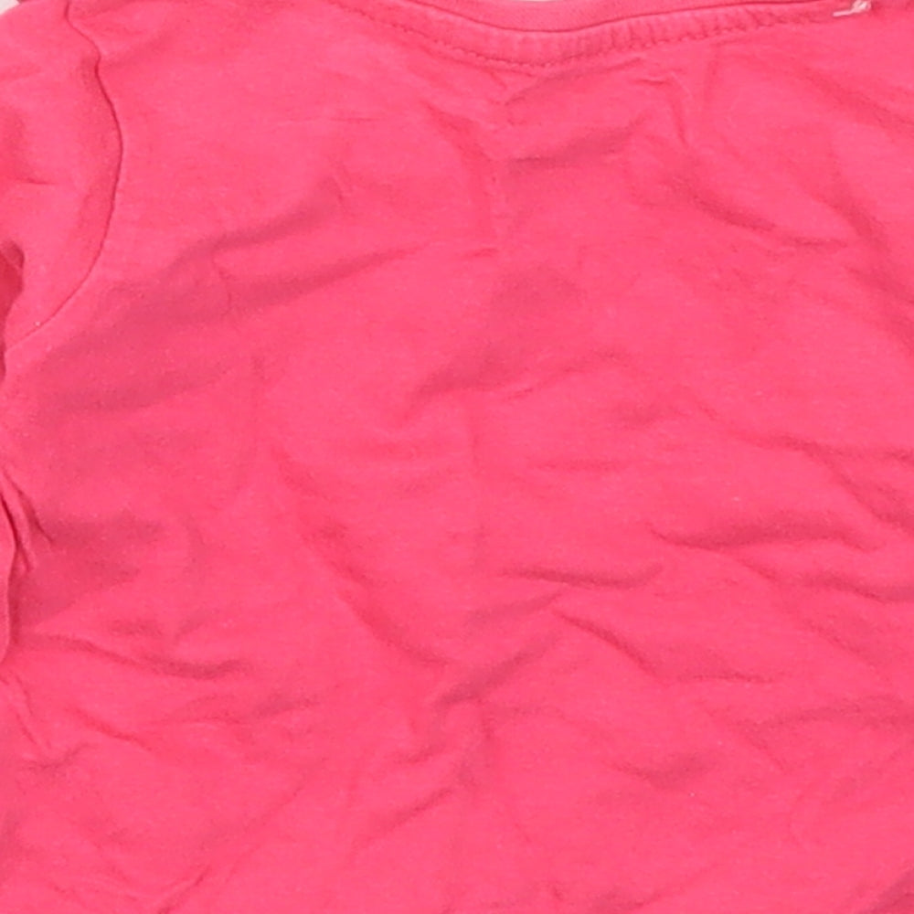 Primark Girls Pink  Cotton Basic T-Shirt Size 3-6 Months Crew Neck Pullover - I Believe in Unicorns and Fairies