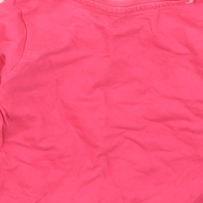 Primark Girls Pink  Cotton Basic T-Shirt Size 3-6 Months Crew Neck Pullover - I Believe in Unicorns and Fairies