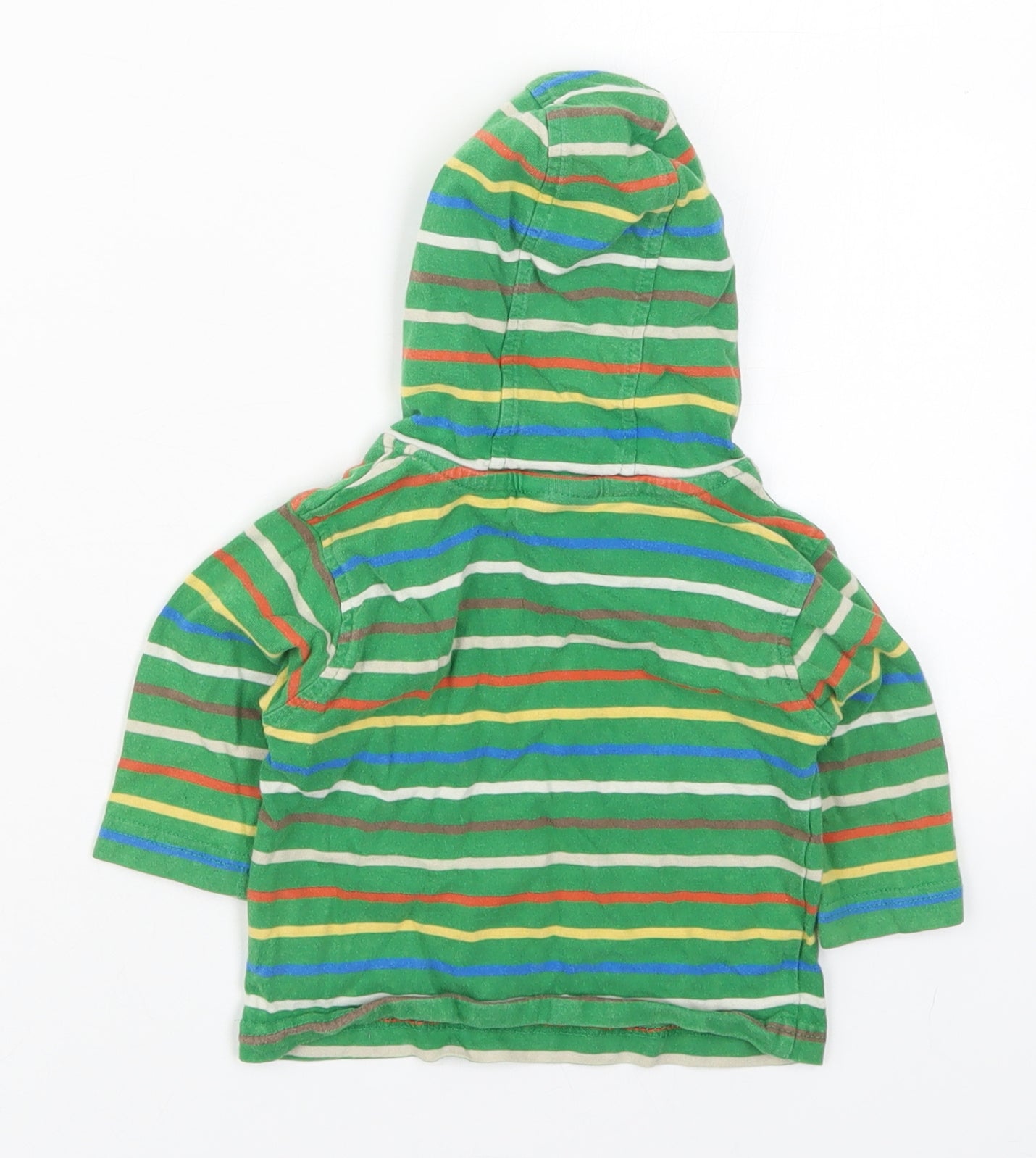 NEXT Boys Multicoloured Striped Cotton Basic T-Shirt Size 3-6 Months High Neck Pullover - Hoodie