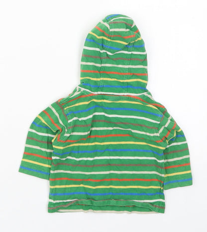NEXT Boys Multicoloured Striped Cotton Basic T-Shirt Size 3-6 Months High Neck Pullover - Hoodie