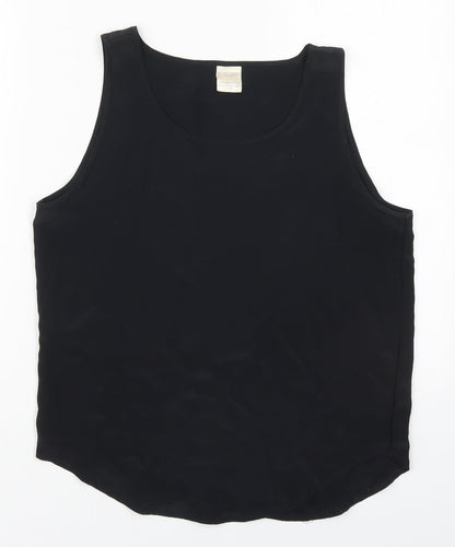 Womens UK Size 12 Preworn Black Basic Tank