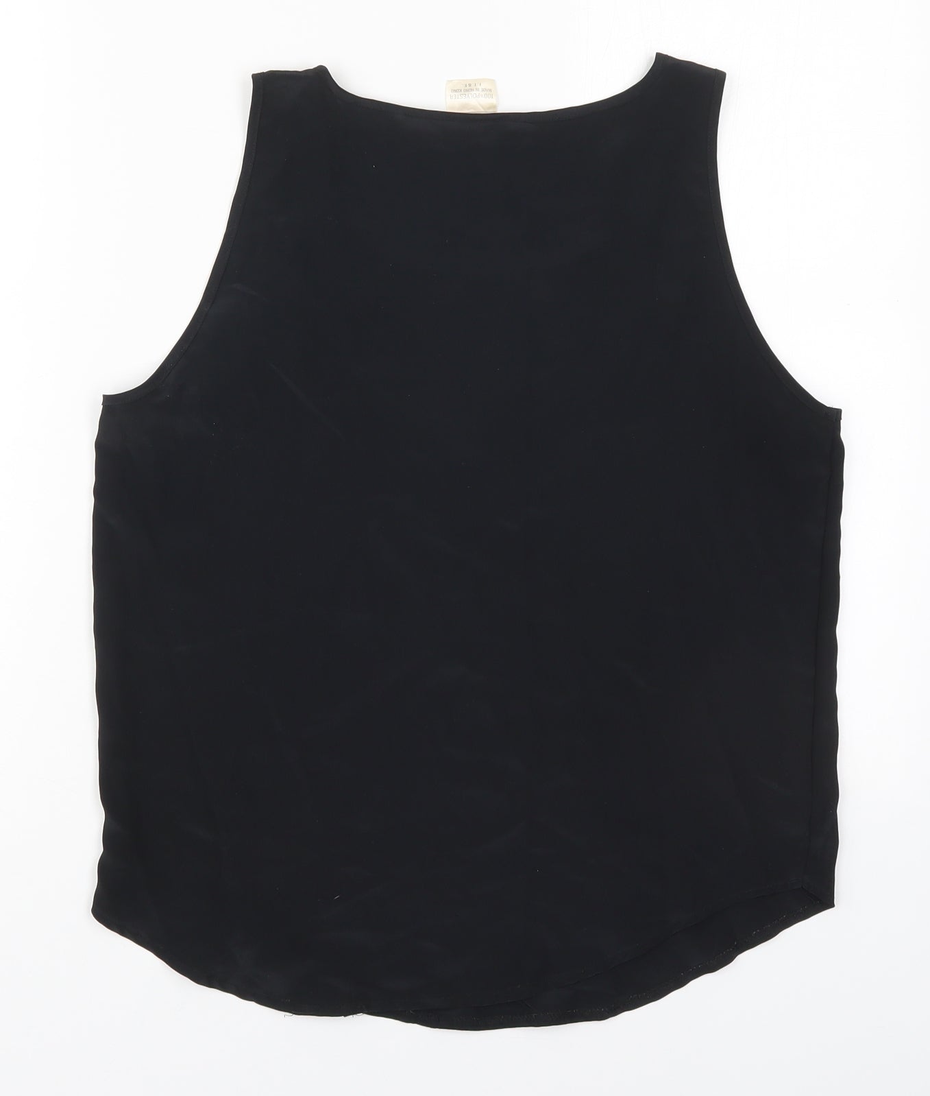 Womens UK Size 12 Preworn Black Basic Tank