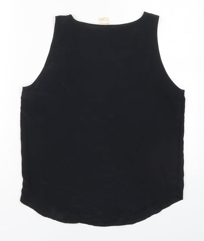 Womens UK Size 12 Preworn Black Basic Tank