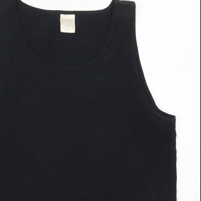 Womens UK Size 12 Preworn Black Basic Tank