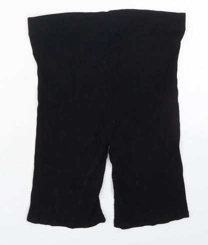 H&M Womens Black  Polyester Biker Shorts Size M L9 in Regular